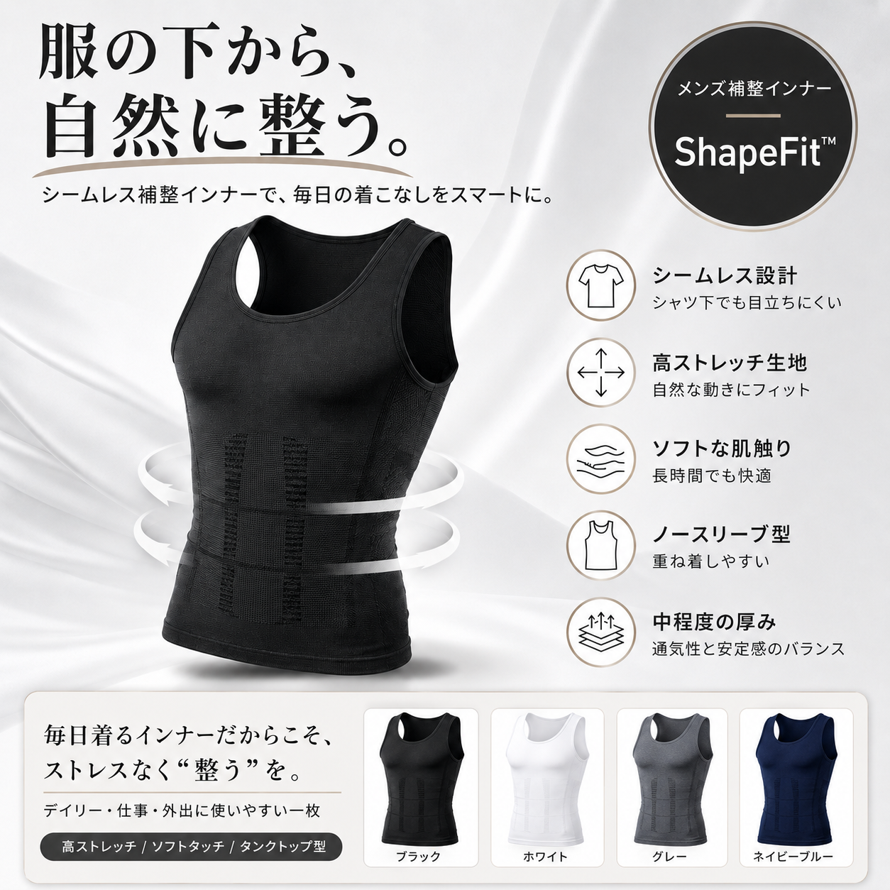 ShapeFit™｜シームレス補整インナー